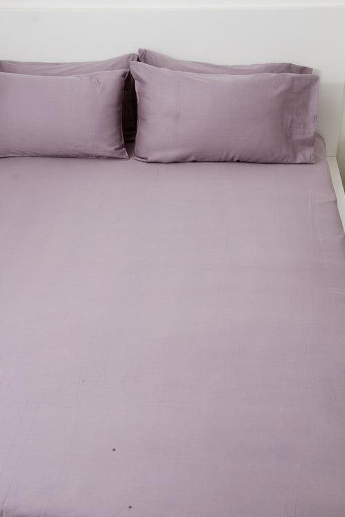 400 Thread Count Cotton Bedsheet & 2 Pillow Cases (Mauve)