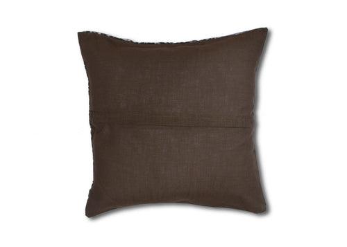 Handblocked Cotton Cushion (Brown)