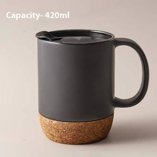 Classic Black Mug with Cork Base