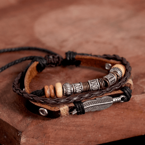 Classic Leaf Leather Bracelet