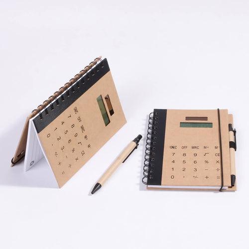 Notepad Diary With Solar Calculator And Pen