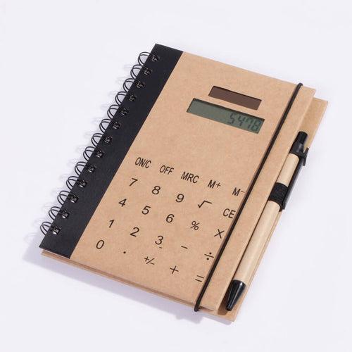 Notepad Diary With Solar Calculator And Pen