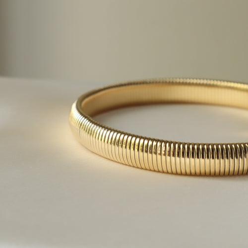 Gold Coast at Night Sleek 18K Gold Plated Bangle