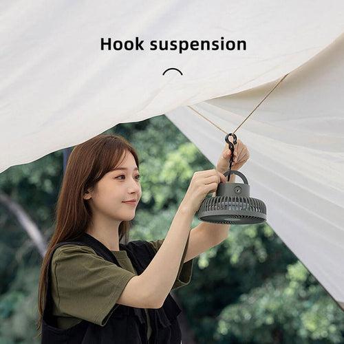 Portable Tripod Fan With Lamp