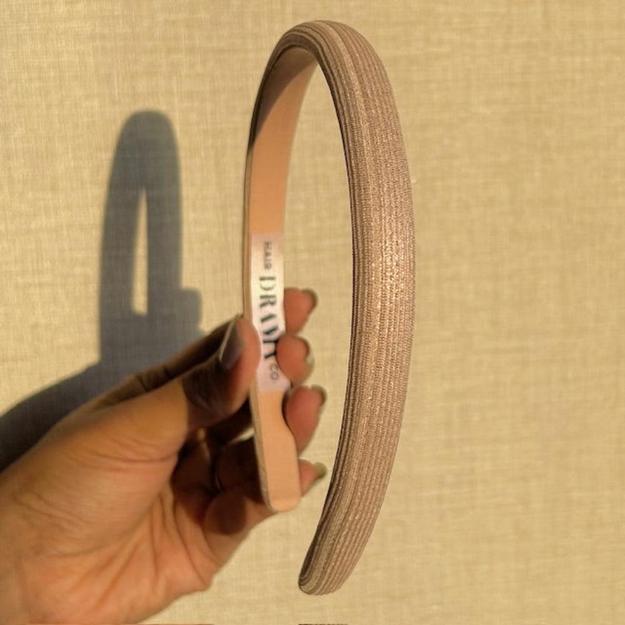 Thin Metallic Hair Band - Pink