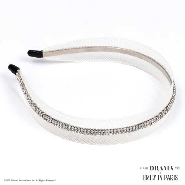 HDC x Emily in Paris Crystal Mesh Hair Band - Beige