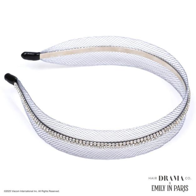 HDC x Emily in Paris Crystal Mesh Hair Band - Grey