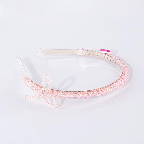 Barbie Crystal Bow Hair Band with Barbie Charm - Light Pink