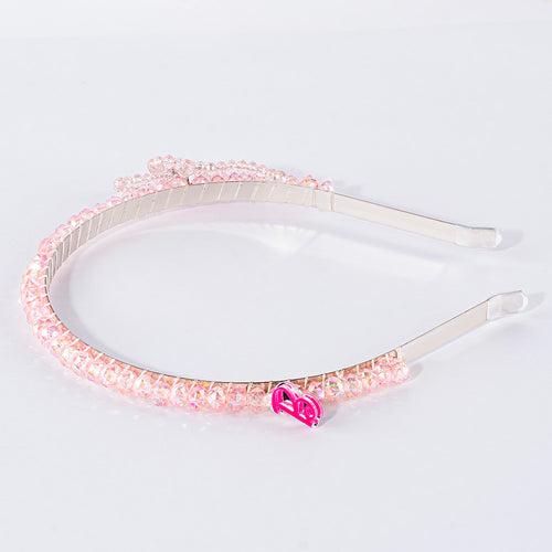 Barbie Crystal Bow Hair Band with Barbie Charm - Light Pink