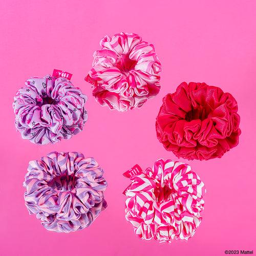 Barbie Satin Scrunchies - Set of 5 - Shades of Pink