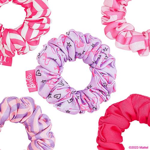 Barbie Satin Scrunchies - Set of 5 - Shades of Pink