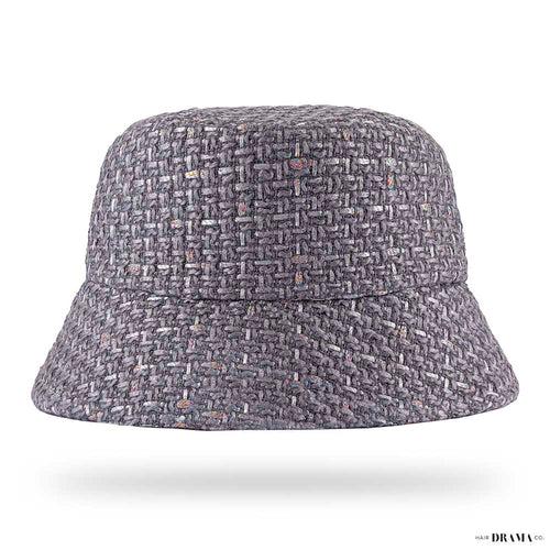 Light Grey Tweed Bucket Hat