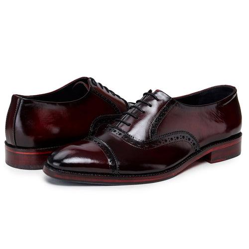 Classic Captoe Oxford - Wine Red