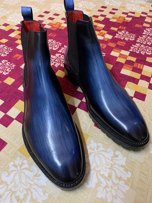 Mens Chelsea Boots- Navy