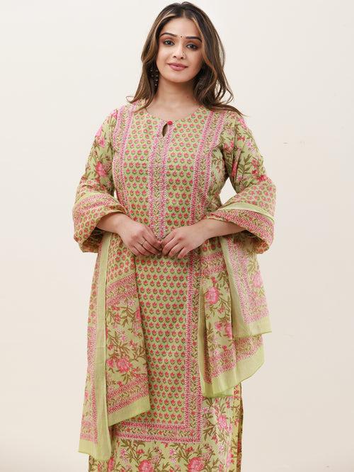 Gazal Parineeta Set Of Kurta Pants Dupatta