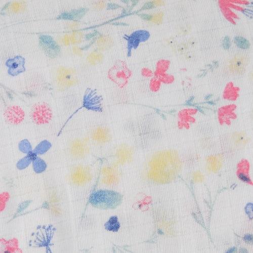 ‘Flower Print’ Organic Baby Blanket or Quilt