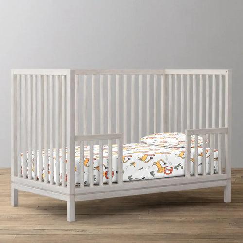 'Lion Print’ Organic Fitted Crib Sheet