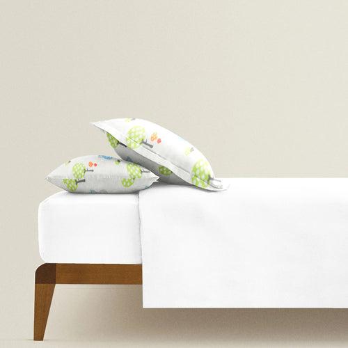 'Flower Print' Organic Junior Pillow Cover