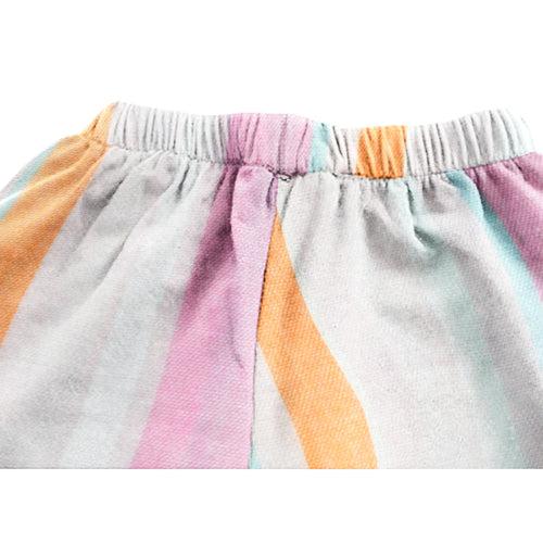 'Pink & Orange Stripe' Organic Pajama Short Set