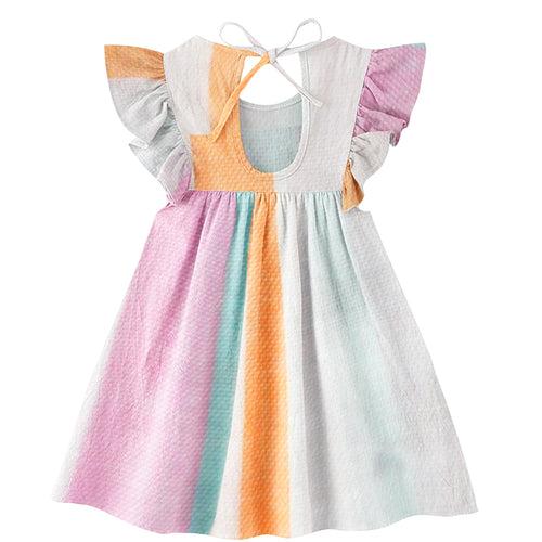 'Pink & Orange Stripe' Organic Sleeve Nightdress