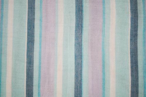 ‘Blue & Purple Stripe’ Organic Baby Blanket or Quilt