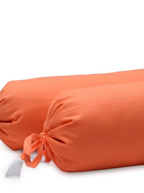 ‘Bright Orange’ Organic Baby Bolster Cover