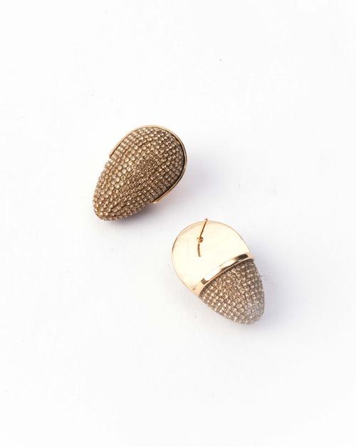 Bullet Earrings In Champagne Gold