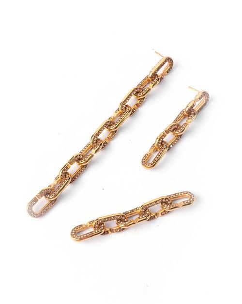 Stellar Link Earrings In Gold