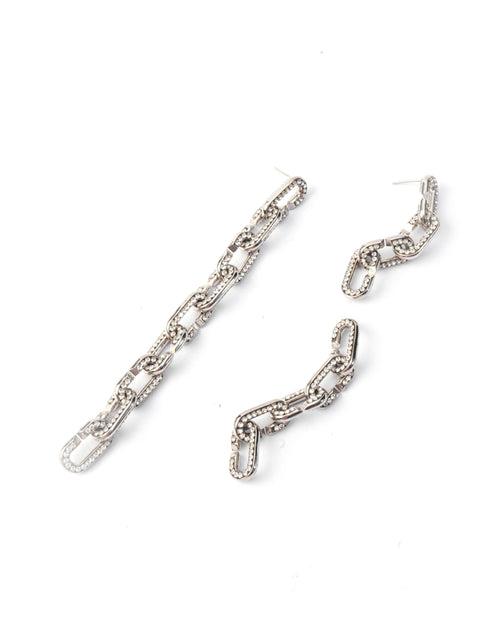 Stellar Link Earrings In Silver