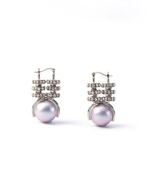 Nova Pearl Earrings In Silver