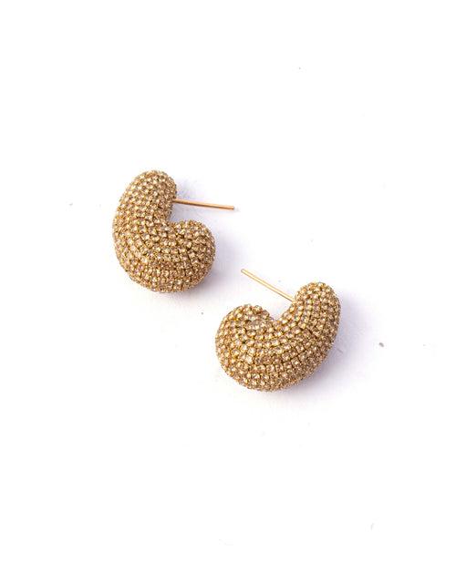 Nano Kaju Earrings In Champagne Gold