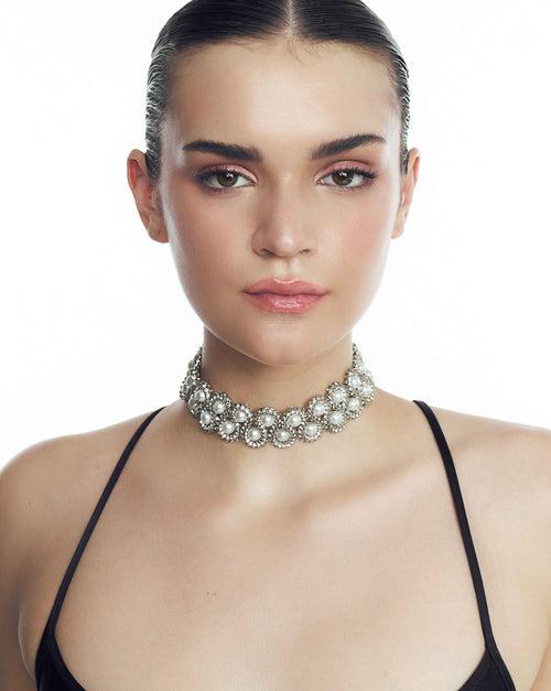 Tortile Pearl Woven Choker