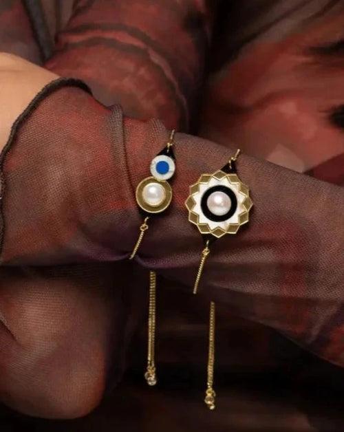 Pearly Evil Eye Bracelet