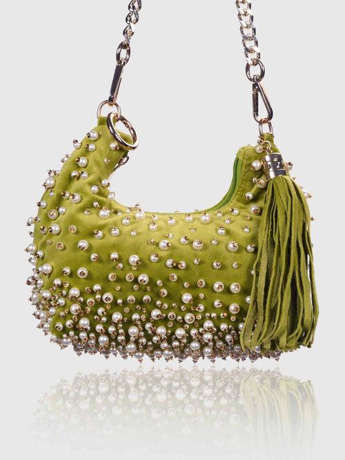 Rhinestone Pearl Purse