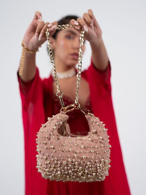 Rhinestone Pearl Purse