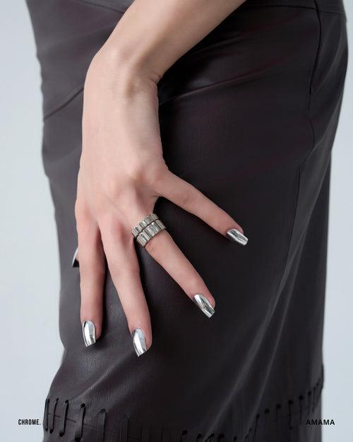 AURYN ILLUSION RING IN CHROME