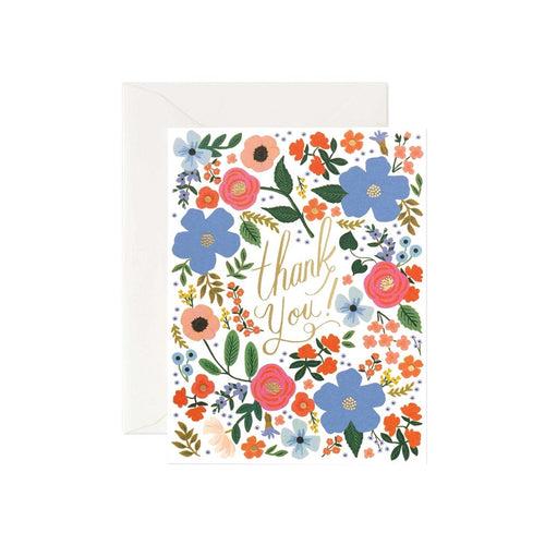 Wild Rose Thank You Card