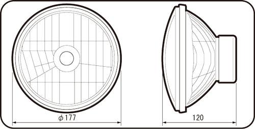 IPF 7'' MULTI-REFLECTOR HEAD LIGHT SERIES FOR THAR HL-42 (SINGLE PIECE)