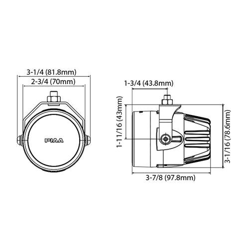 PIAA LP270 2.75" LED Driving Light Kit, SAE Compliant