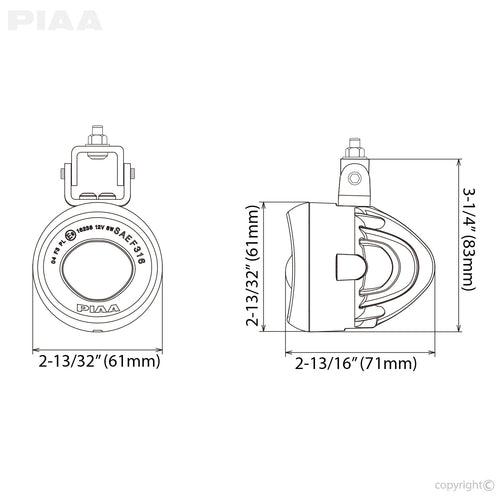 PIAA 1100p LED White All Terrain Pattern