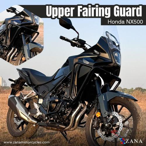 Upper Fairing Guard for Honda NX500 (With Slider, Black)