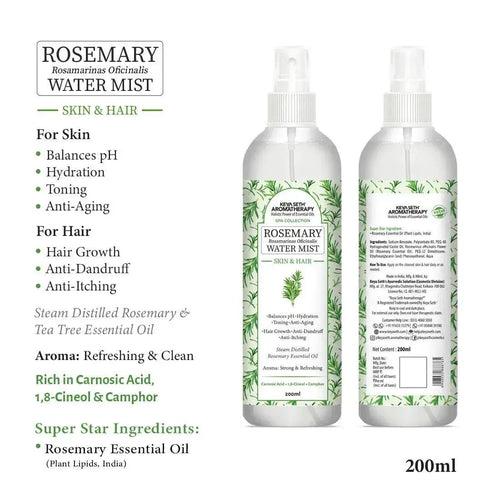 Free Rosemary Water Spray Mist Hair Growth & Skin Toner, Hydration,Anti Dandruff,Reduces Scalp Itching Rosemary Essential Oil