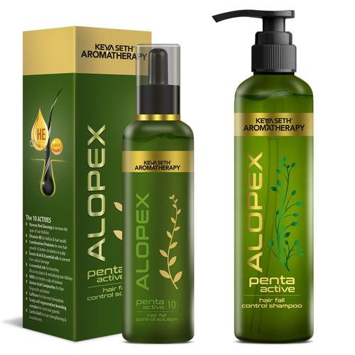 Alopex Penta Active New Hair Growth & Hair Fall Control Treatment Kit, Clinically Proven Results, DHT Blocker,Enriched with Korean Red Ginseng, Biotin & Vitamin E, For Men & Women