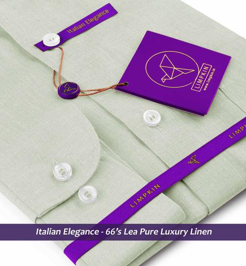 Dunbar- Pearl Beige Solid Linen- Button Down- 66's Lea Pure Luxury Linen-Delivery from 19th June