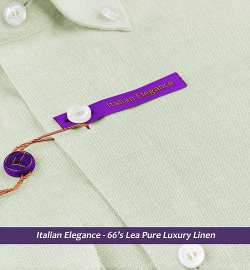 Dunbar- Pearl Beige Solid Linen- Button Down- 66's Lea Pure Luxury Linen-Delivery from 19th June