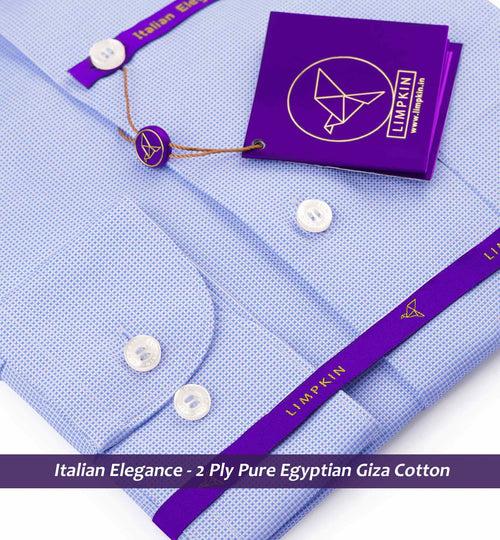 Saratov- Azure Blue Magical Structure- 2 Ply Pure Egyptian Giza Cotton-Delivery from 8th April