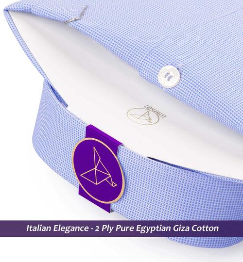 Saratov- Azure Blue Magical Structure- 2 Ply Pure Egyptian Giza Cotton-Delivery from 8th April