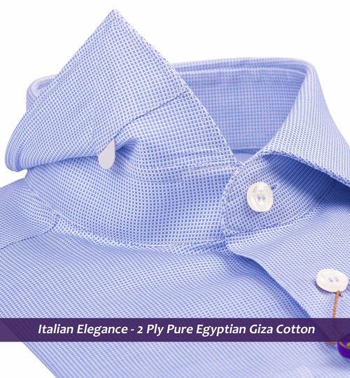 Saratov- Azure Blue Magical Structure- 2 Ply Pure Egyptian Giza Cotton-Delivery from 8th April