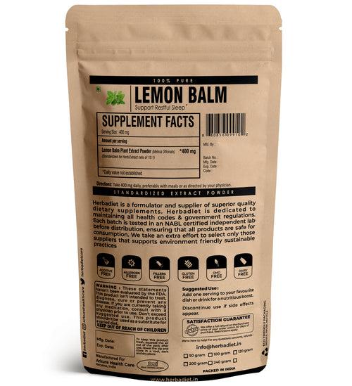 Lemon Balm 10:1 Extract Powder