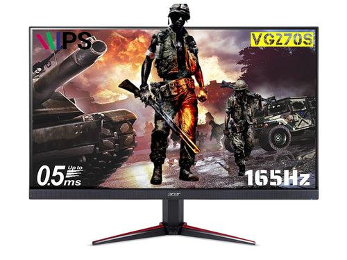 Acer Nitro Vg270 S 27 Inch (68.58 Cm) Led 1920 x 1080 Pixels Full Hd IPS Gaming Monitor I 0.5 Ms Response Time I 165Hz Refresh Rate I HDR 10 I AMD Radeon Free Sync I (2 X Hdmi 1 X Dp Ports) (Black)